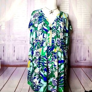 LIZ CLAIBORNE SIZE 2X MULTI FLORAL TOP BLOUSE‎ NEW